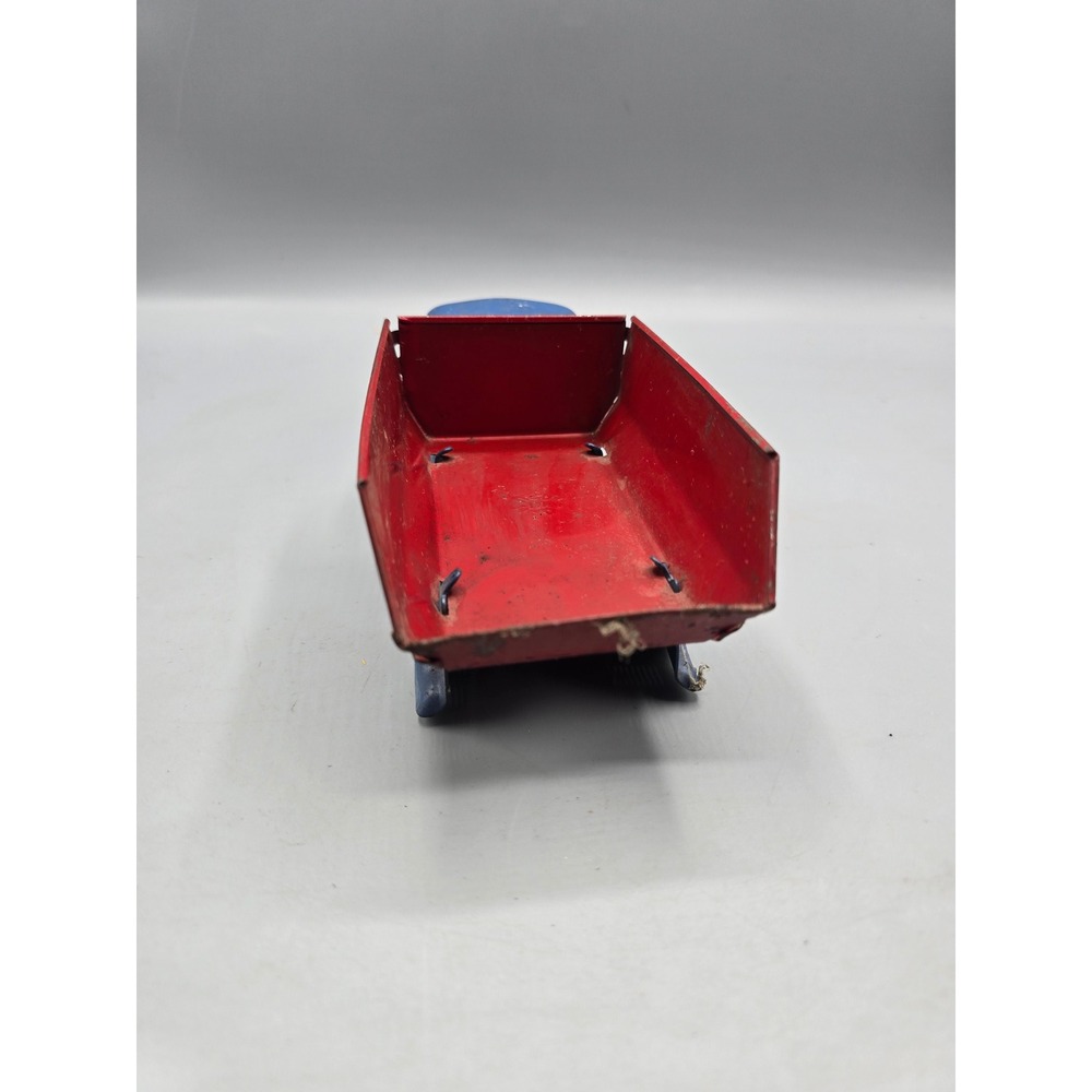 Vintage 1930s/40s Pressed Steel Blue Red Dump Truck Old Metal Toy Wyandotte - Picture 6 of 7
